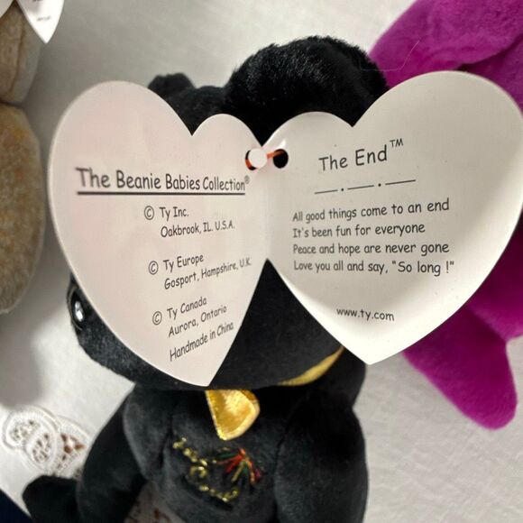 Ty Beanie Babies Lot The End Millennium “Millenium” Error Tag & Signature 1999 B - Picture 8 of 16